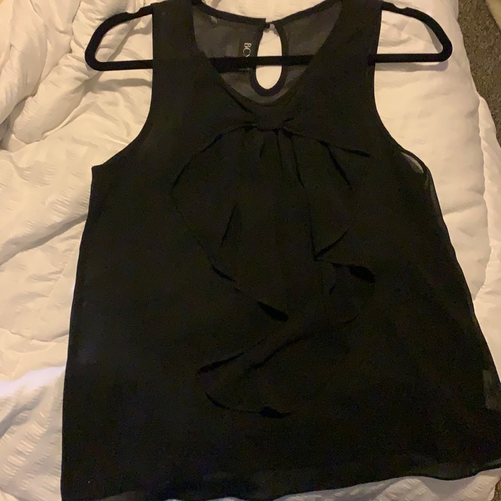 Black bow blouse